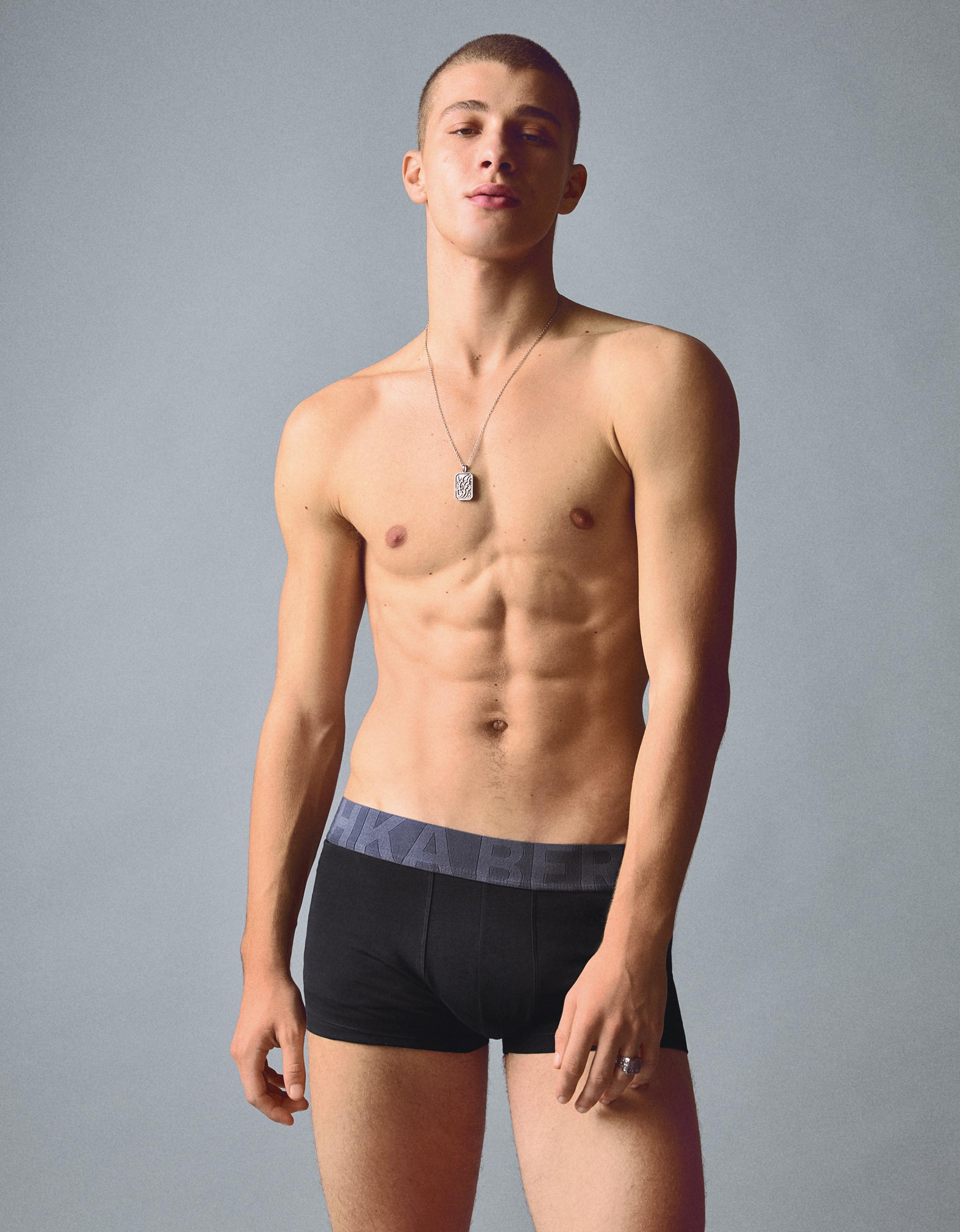 Bershka Pack 3 Boxer Cintura Ancha Hombre Rosa