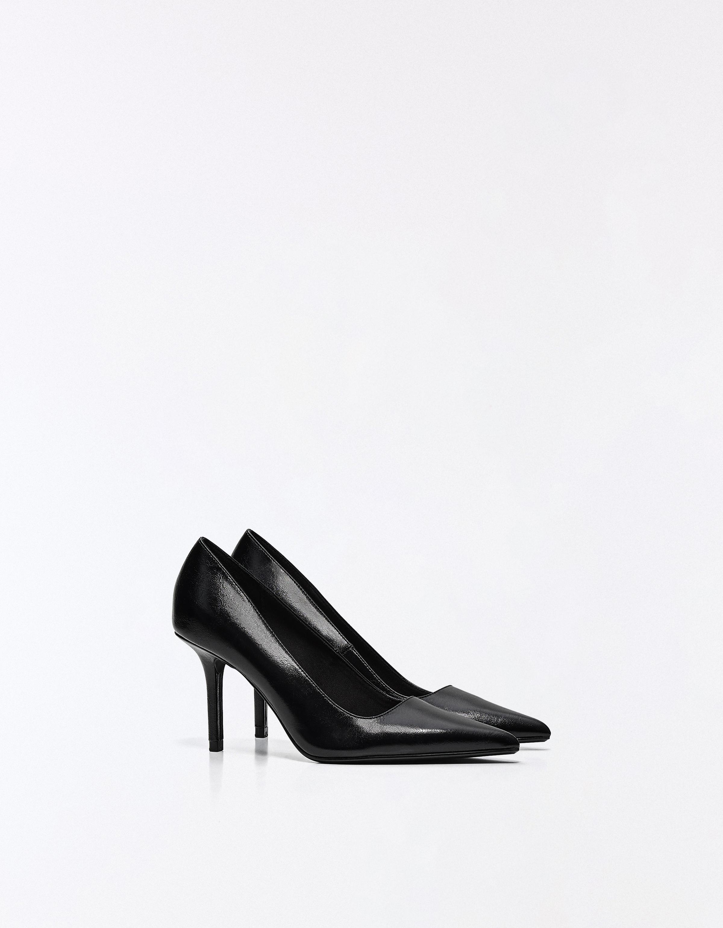 Bershka Zapato Tacón Alto Mujer Negro