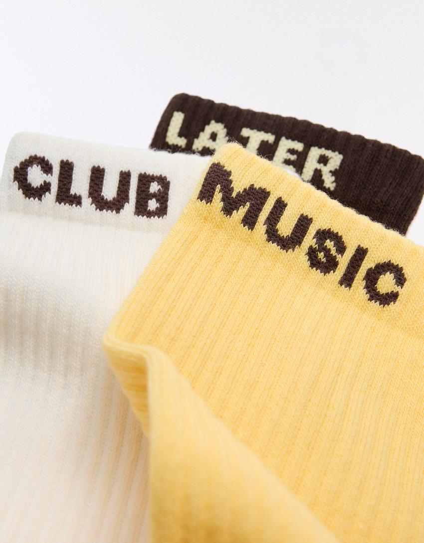 3-pack of socks-Yellow