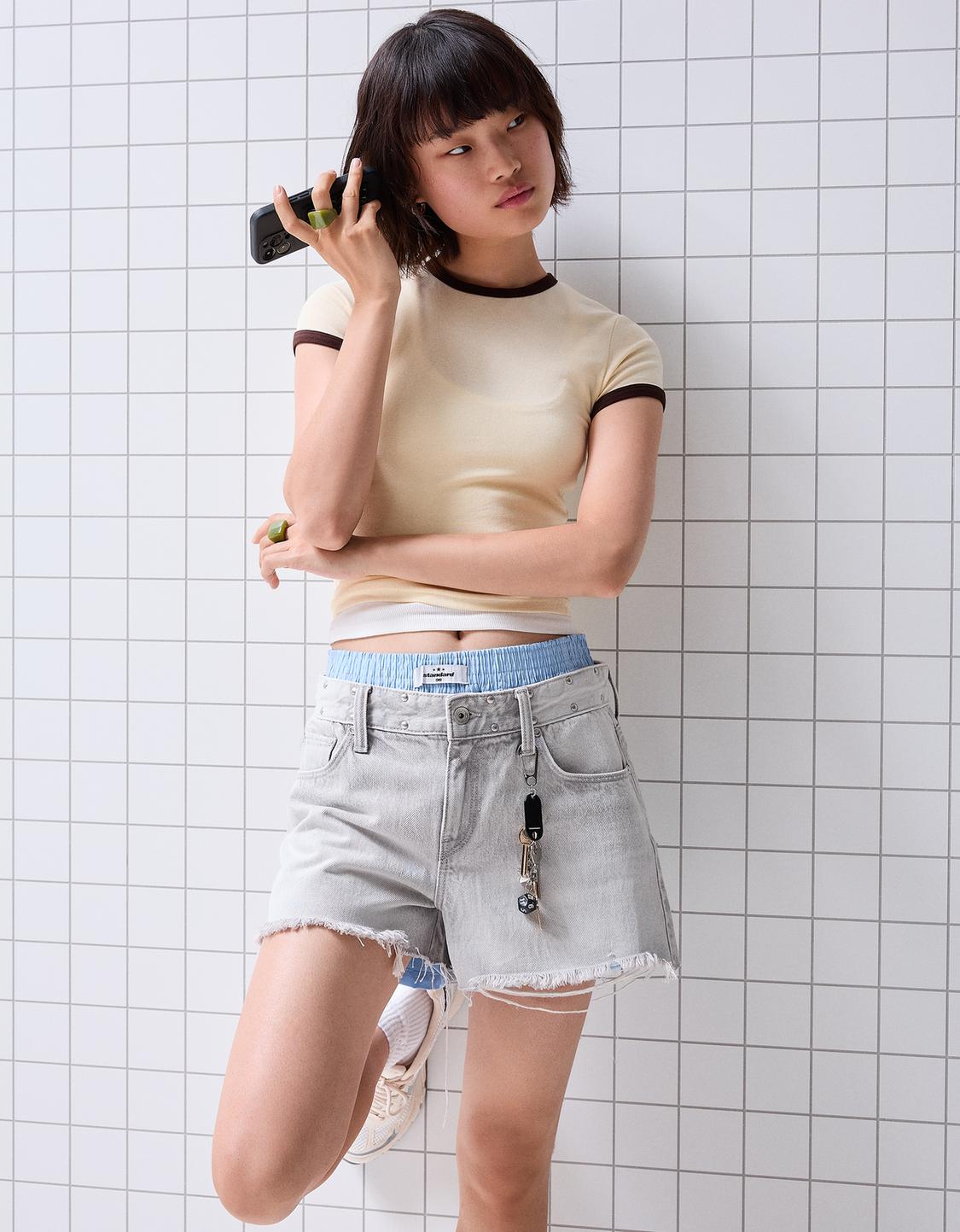 Denim shorts