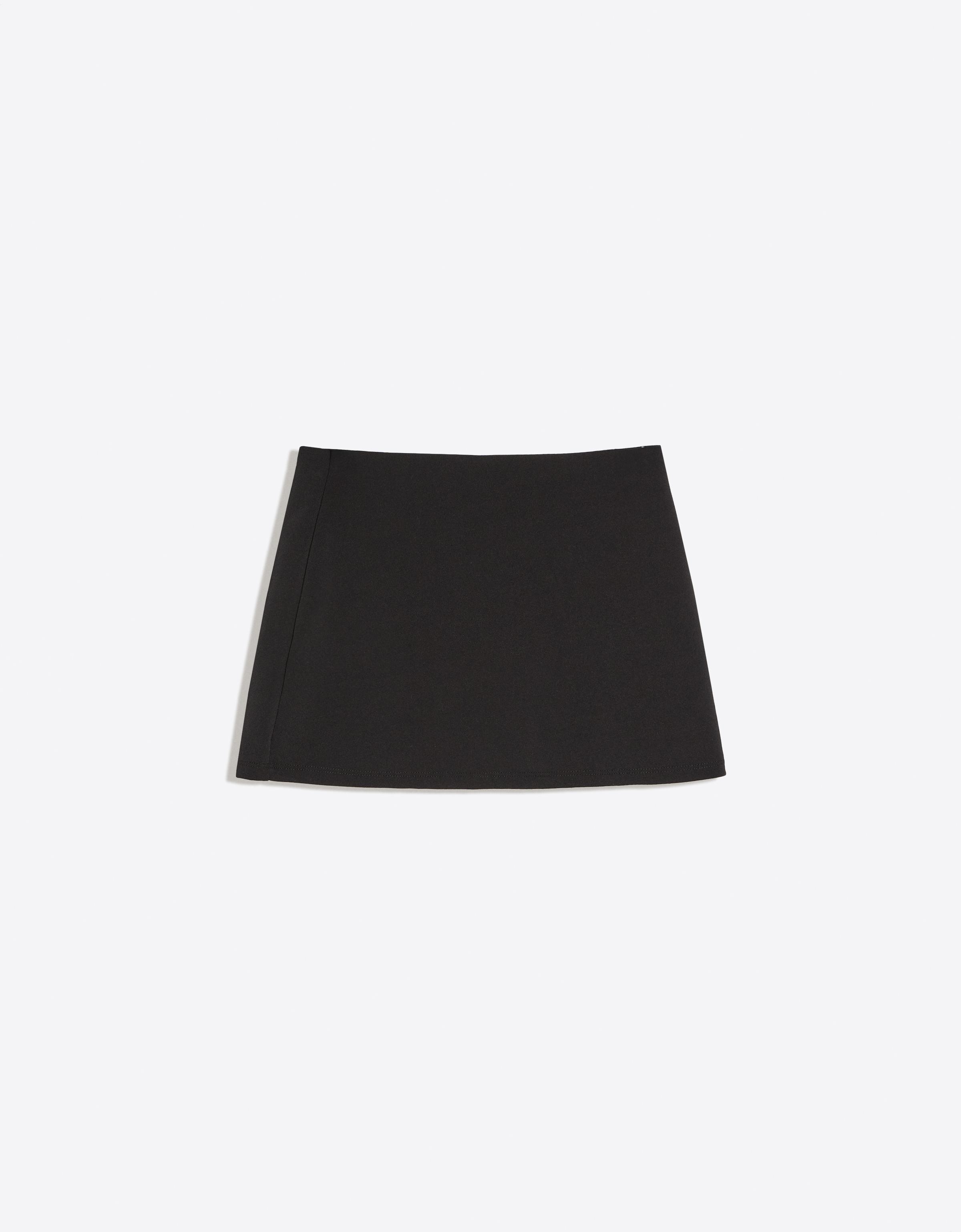 Clasp mini skirt — Black
