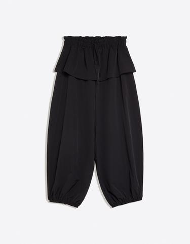 Technical trousers with peplum waist — Black 6