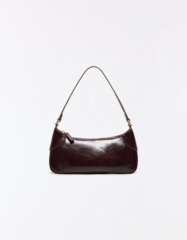 Leather effect shoulder bag — Brown 3