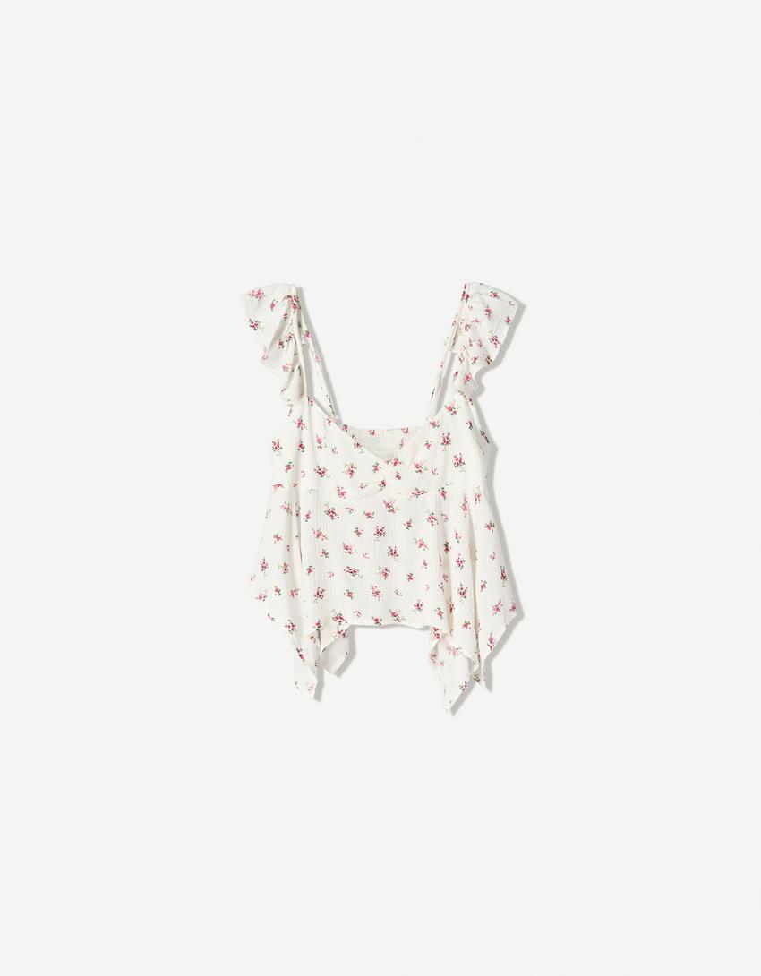 Textured blouse with print-Multicolored-3