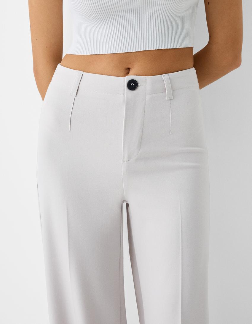 Pantalons de cama ampla tailoring-Pedra-5