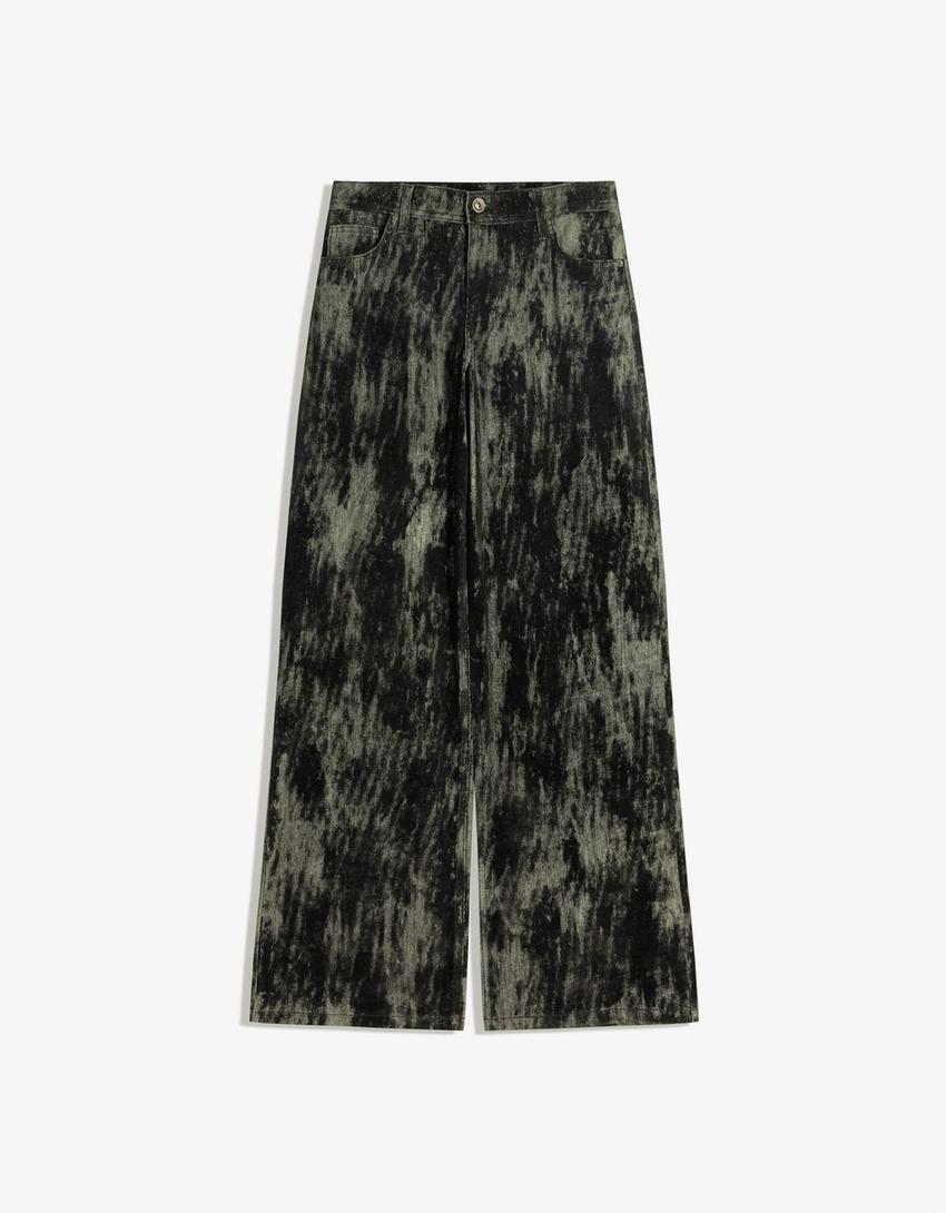 Pantalón baggy-Verde