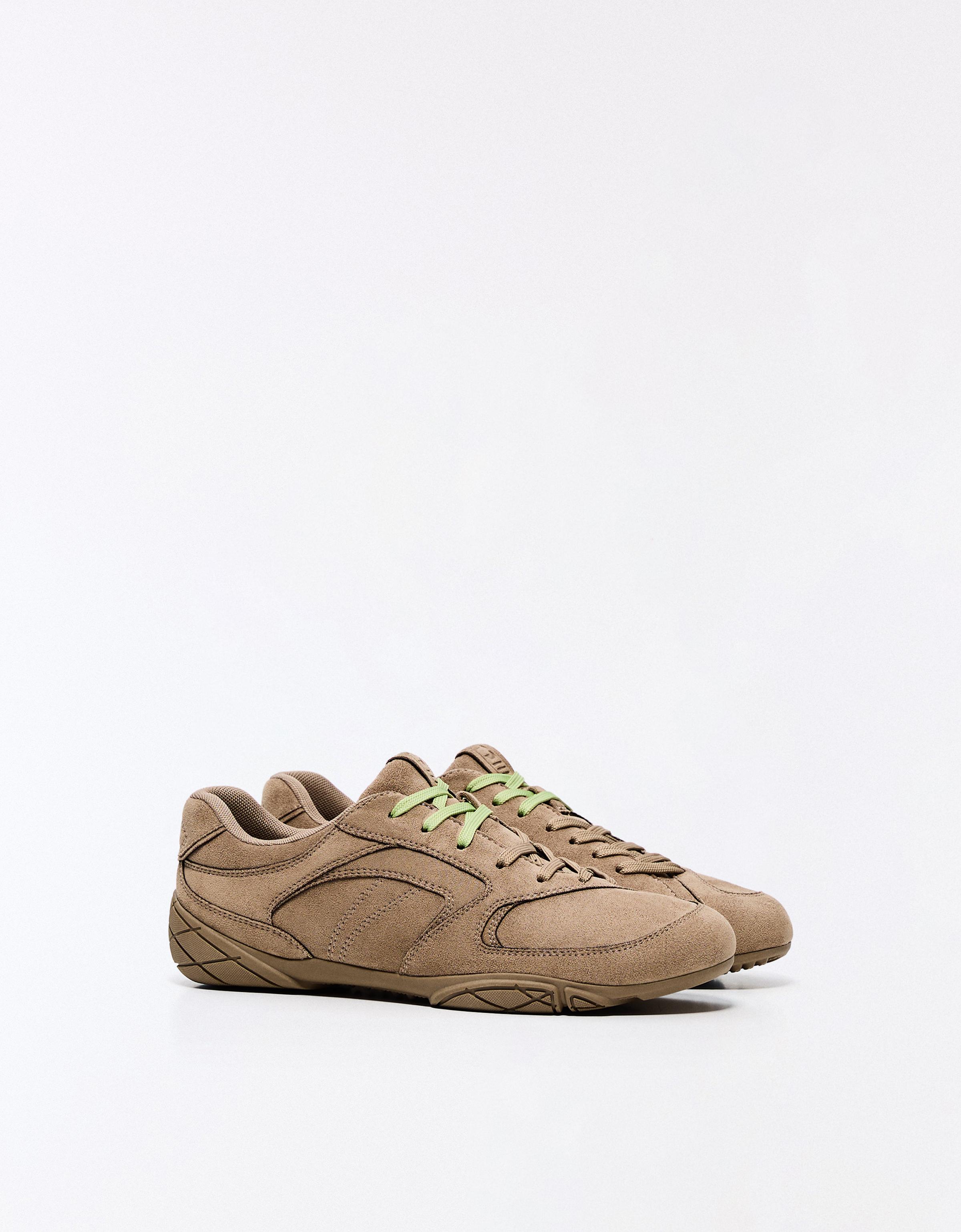 Flat sole trainers — TAUPE