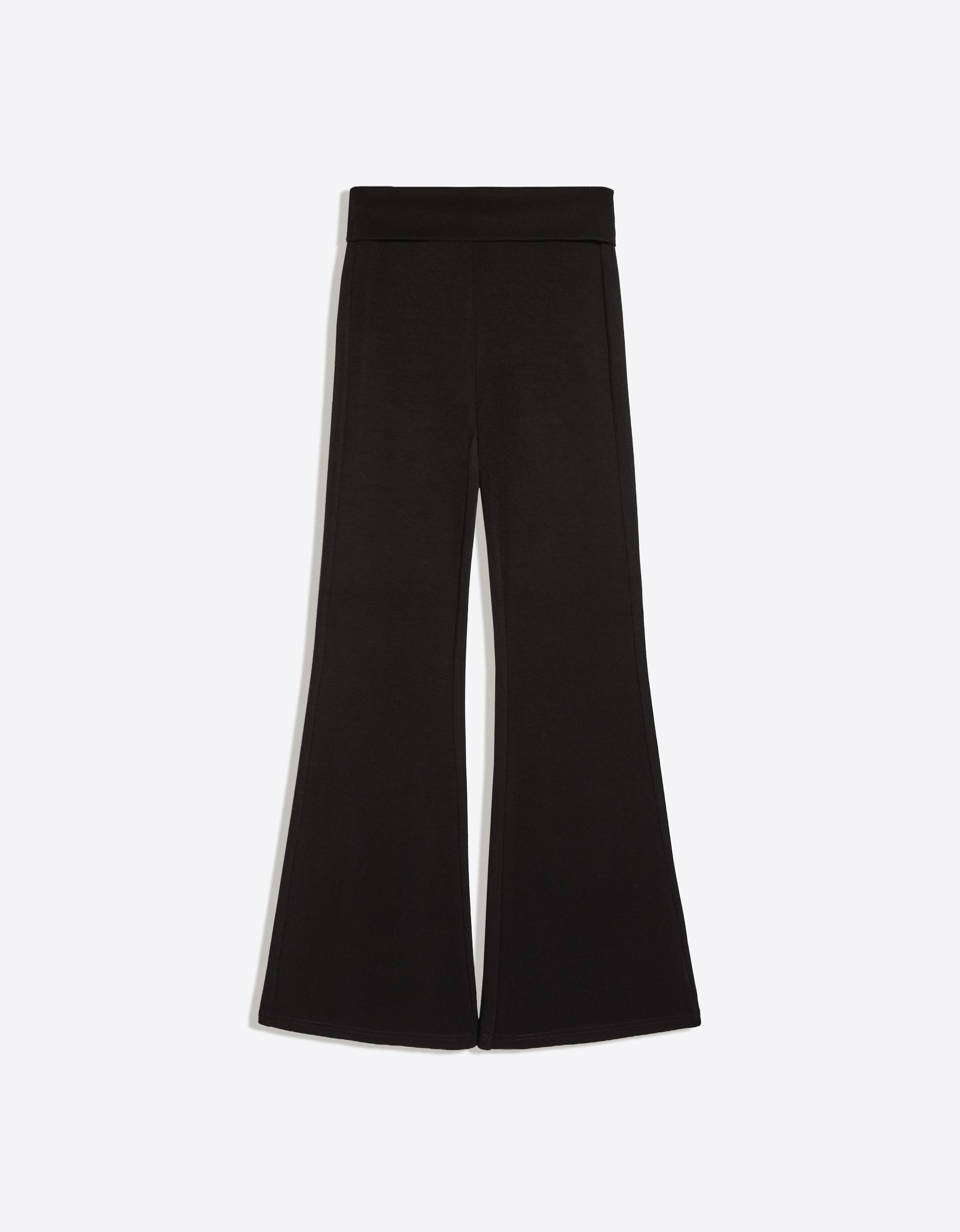 Flared modal trousers — Black