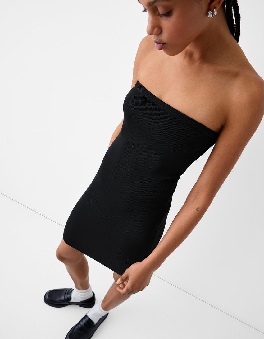 Mini-robe bandeau-Noir-3