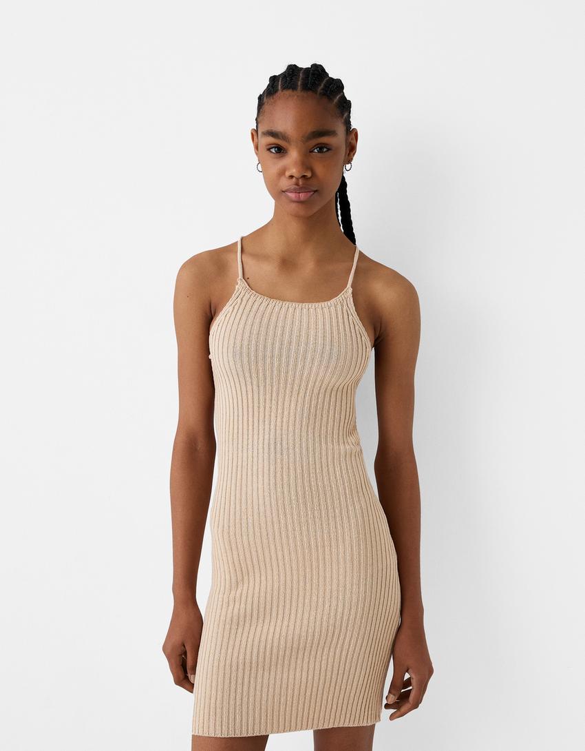 Robe rustique dos nu-Sable-3