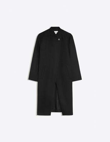 Wool-blend double-breasted coat — Black 6