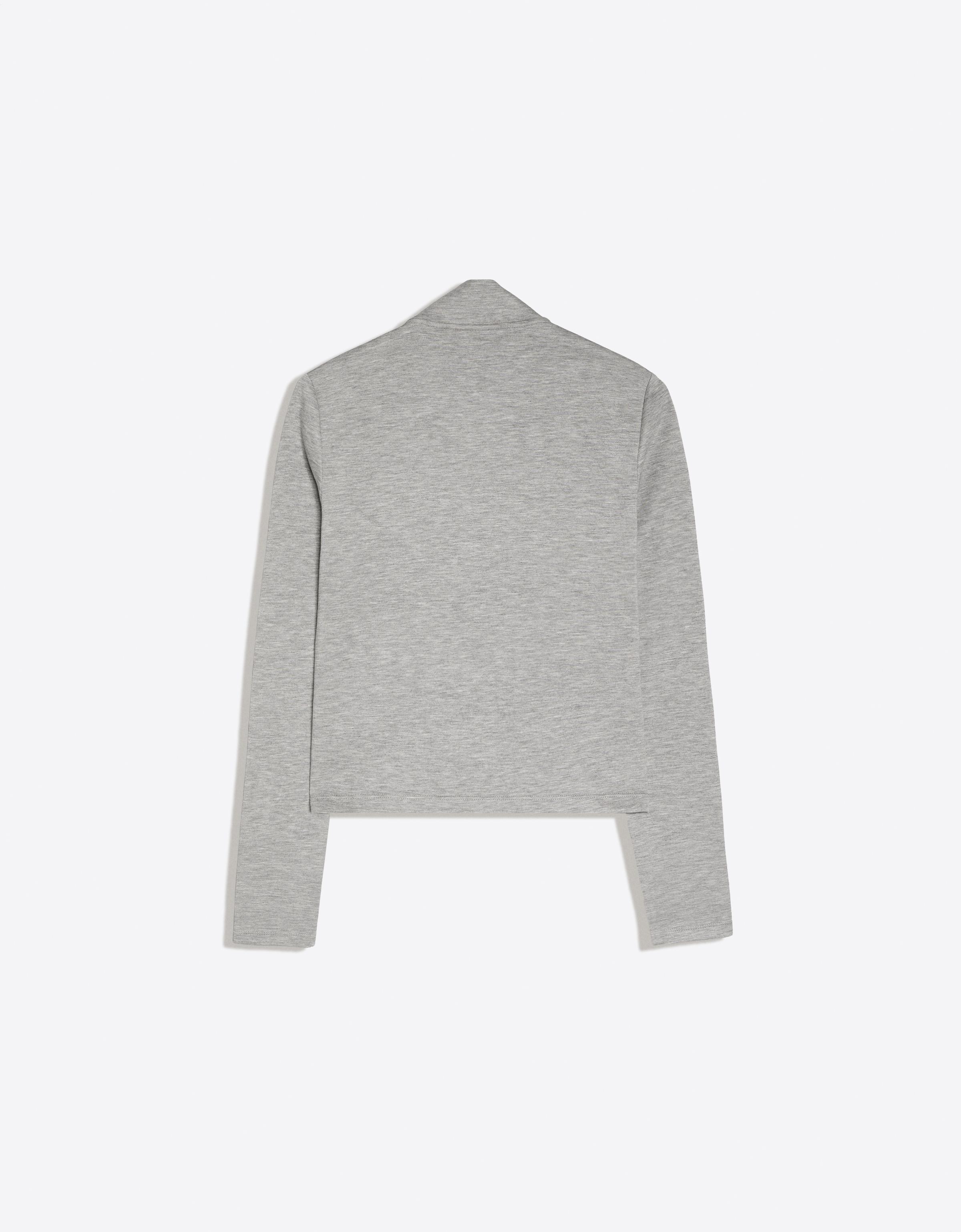 Ribbed zip jacket — Grey