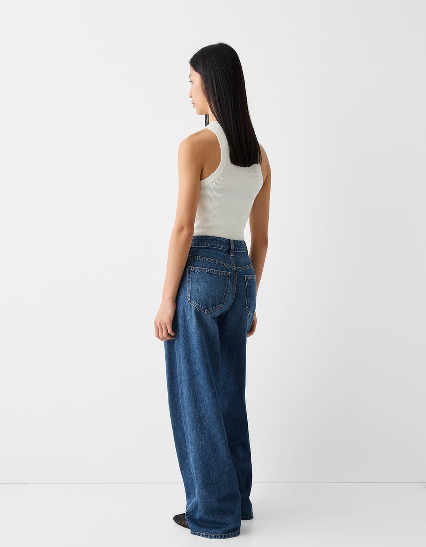 جينز بساق عريض-أزرق-1