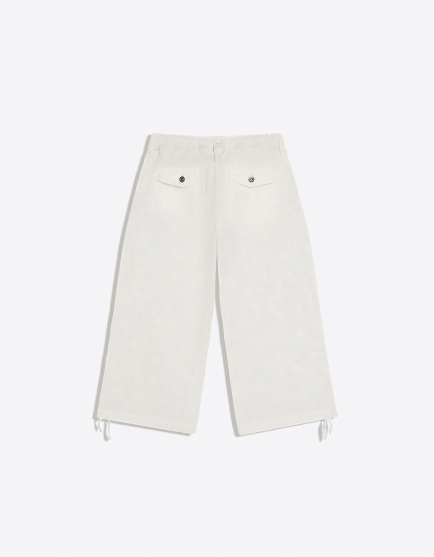 Capri trousers-Off white