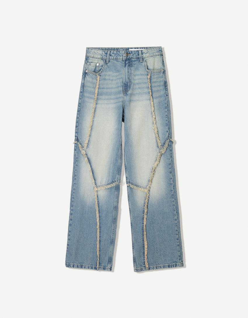 Baggy jeans with fringing