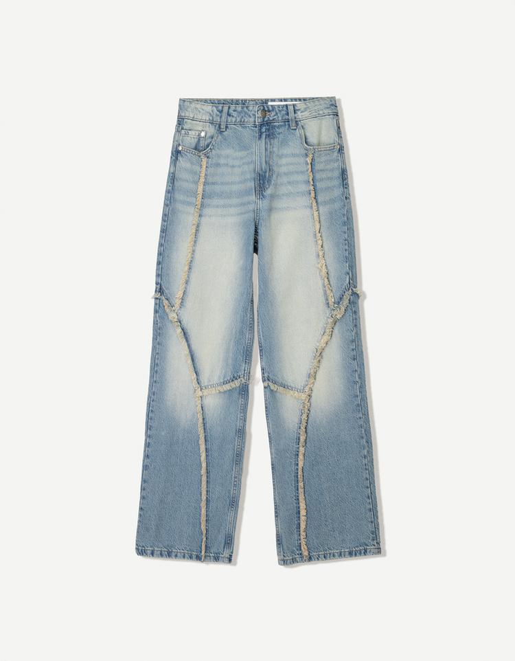 Baggy jeans with fringing