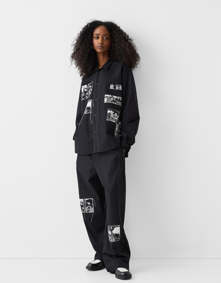 Chemise imprimé Junji Ito Collection-Noir-3