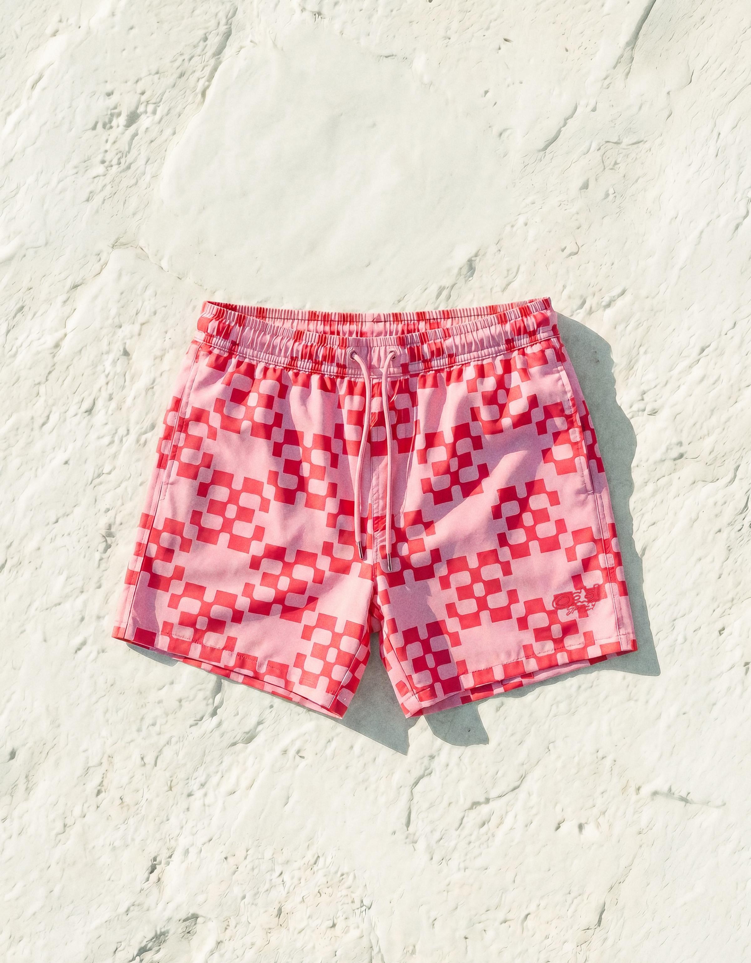 Boxy print swimsuit — Pink