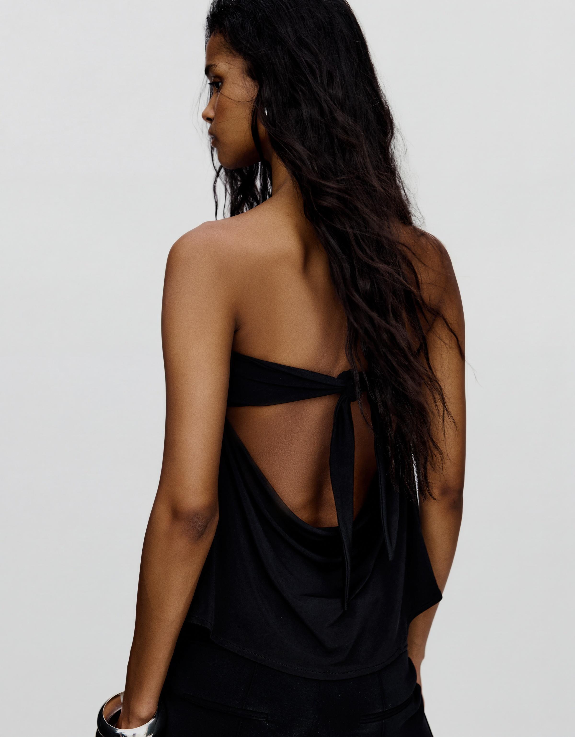 Arkası bağlamalı bandeau top - Görsel 48