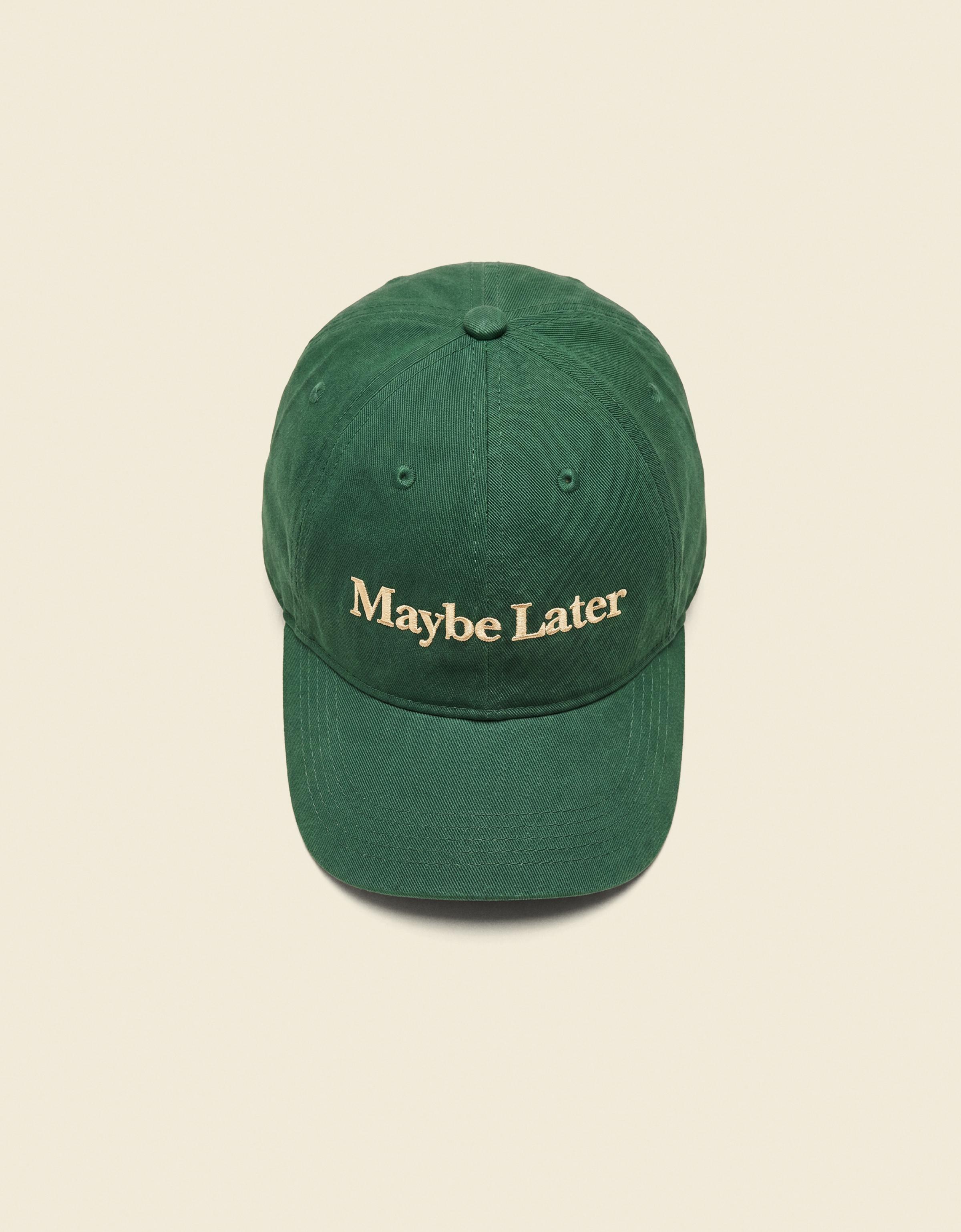 Embroidered cap — Green