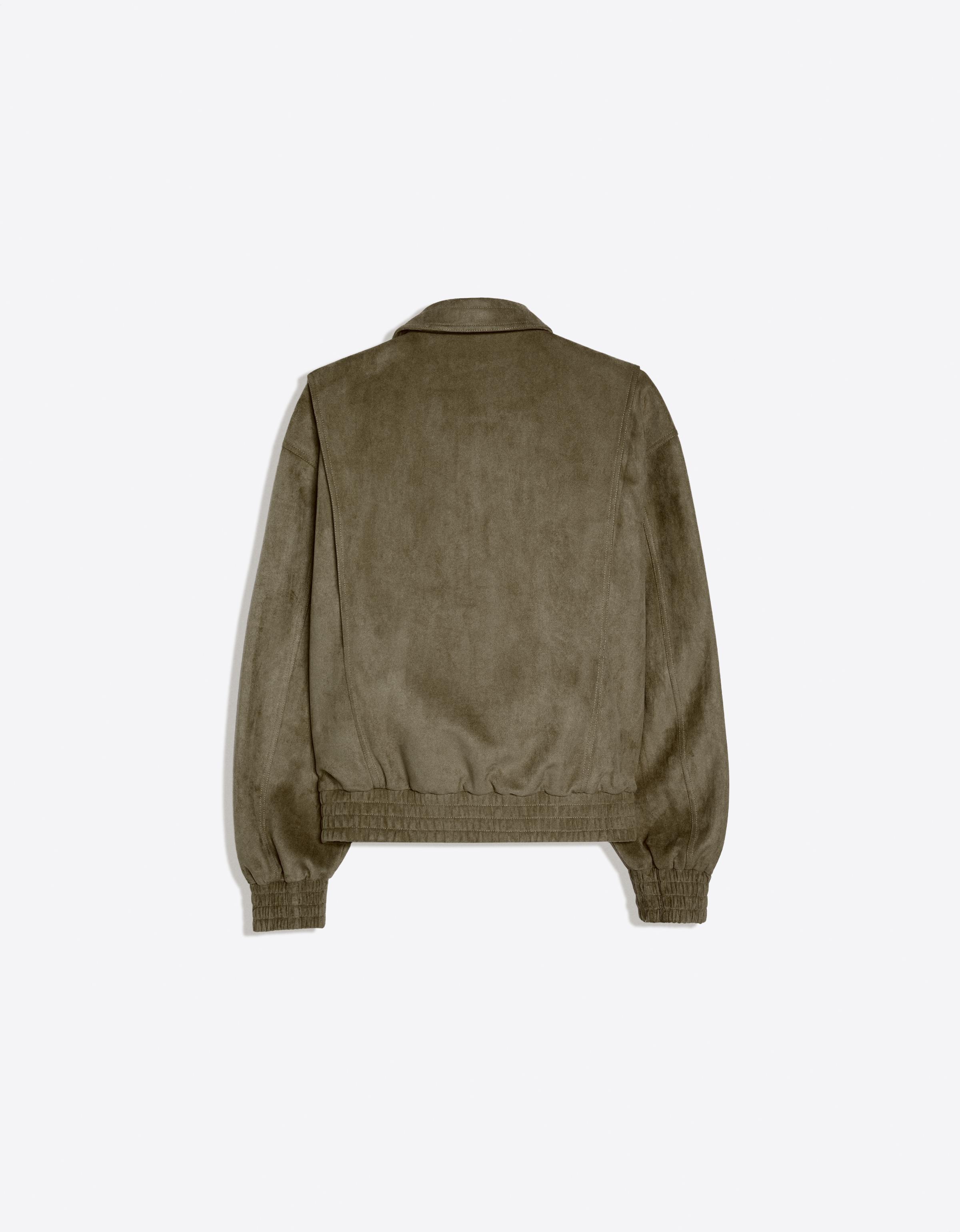 Faux suede jacket — Khaki