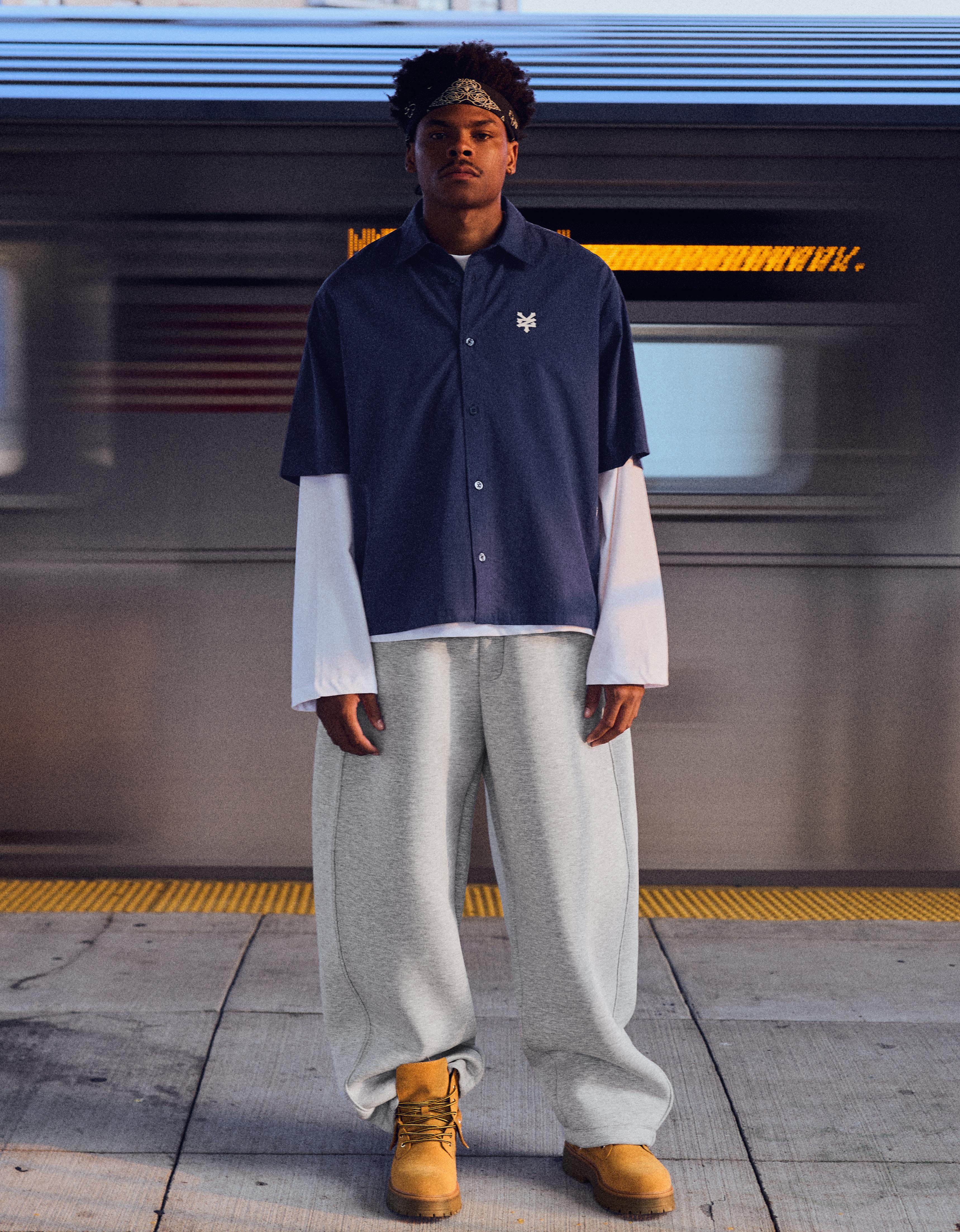 ZOO YORK short sleeve boxy shirt — Navy