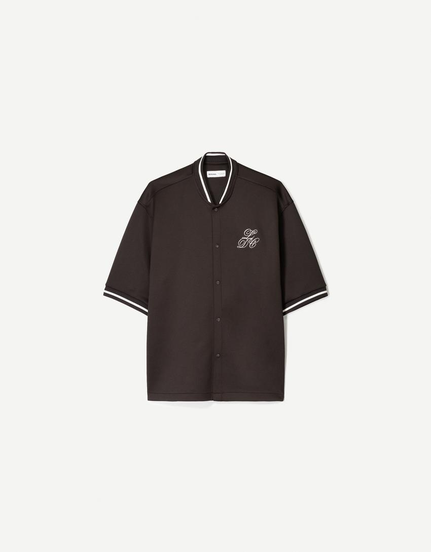 Shirt and trousers set-Brown-5