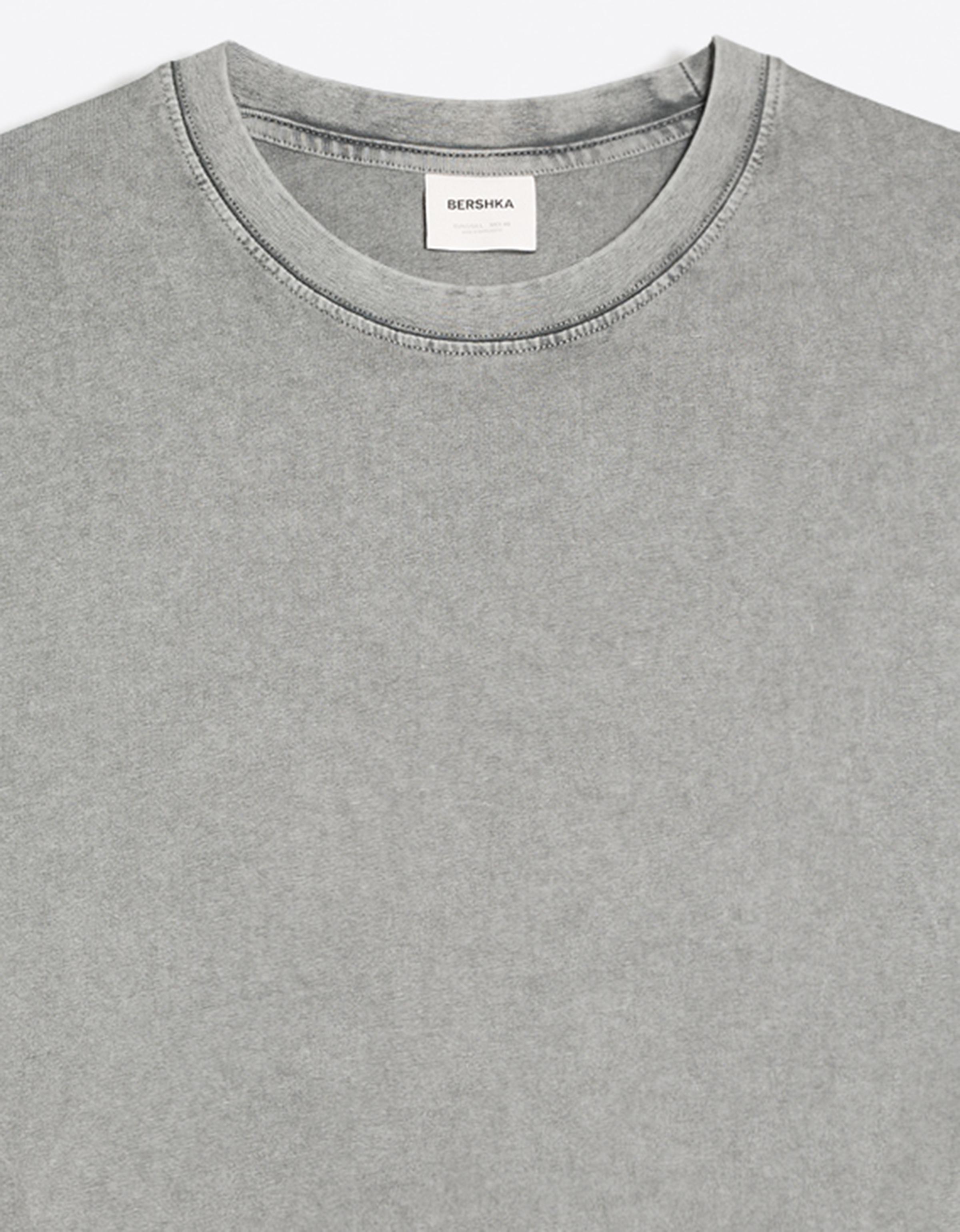 Boxy long sleeve T-shirt — Grey