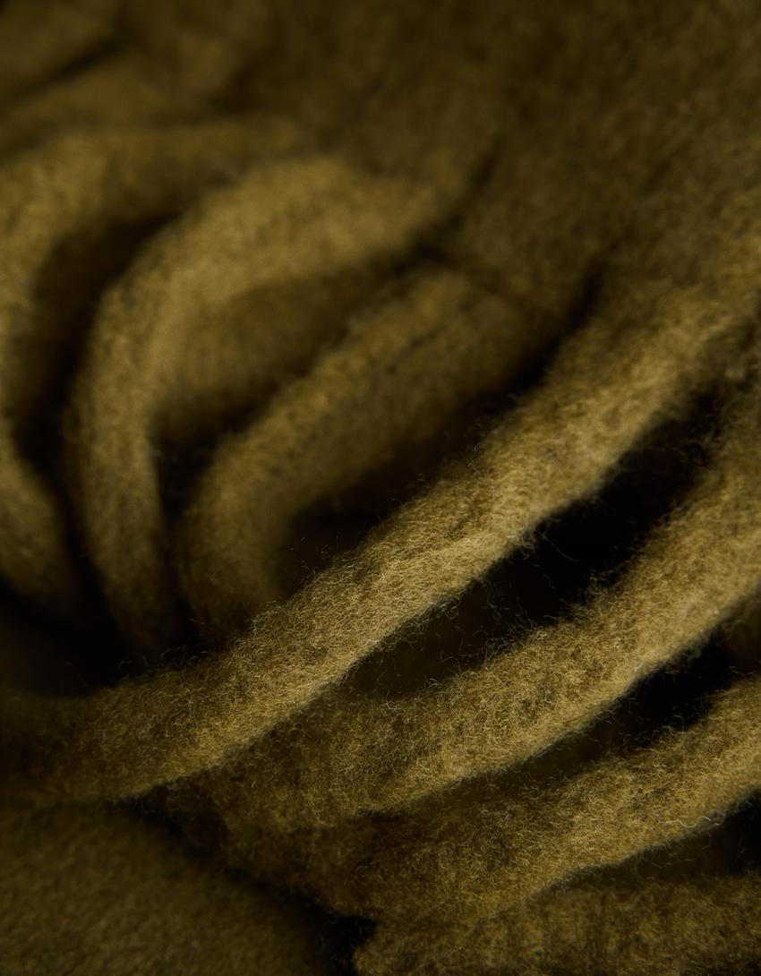 Yksivärinen huivi-Khaki-1