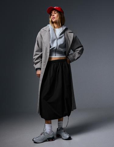 Parachute midi skirt — Black 1