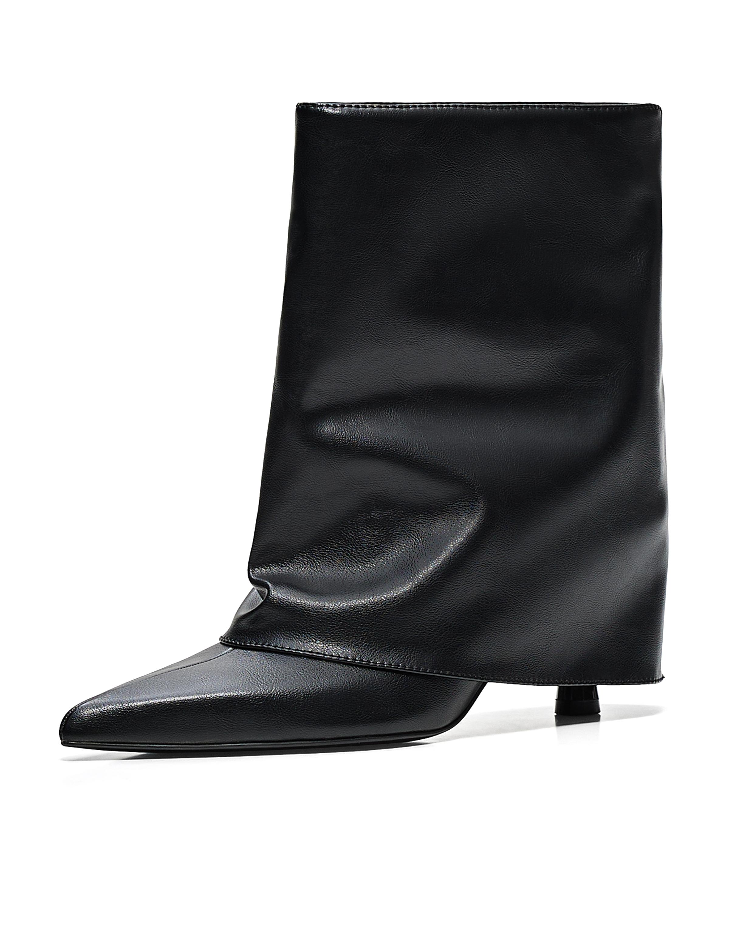 Trouser ankle boots — BLACK