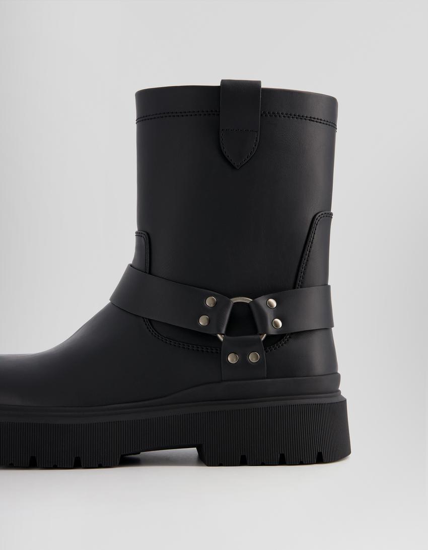 Bottines motard-Noir