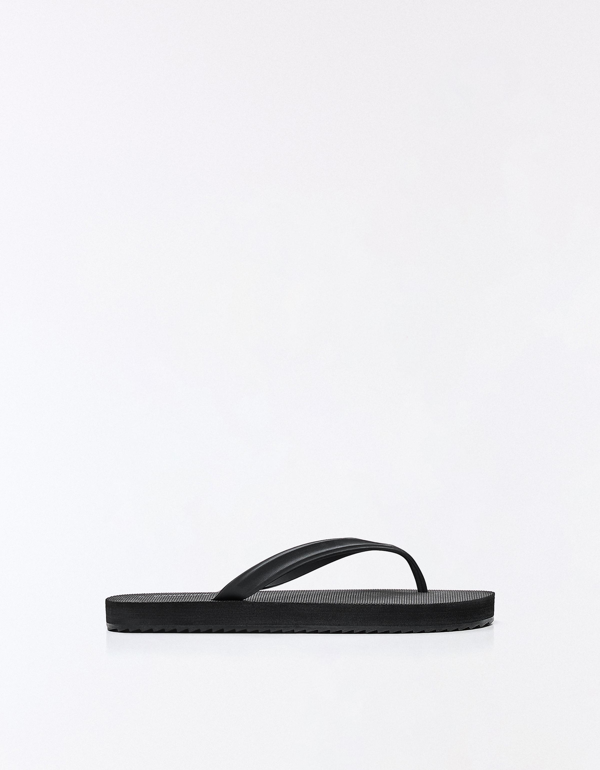 Bershka Sandalia Basica Thong Hombre Negro