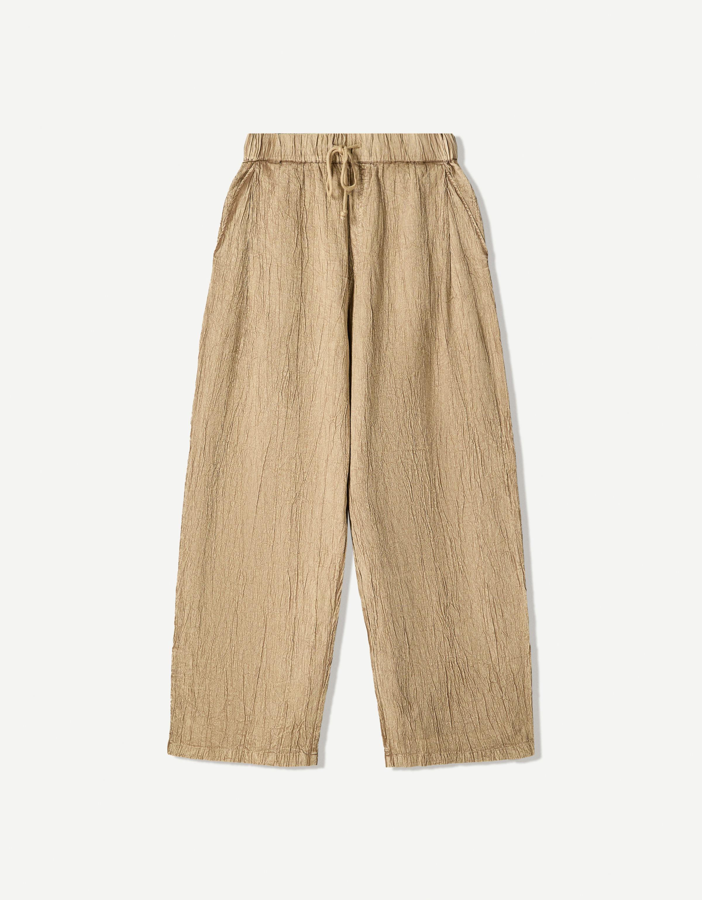 パンツ VERSACE LINEN PLEATED WIDE TROUSERS VERSACE LINEN PLEATED WIDE TROUSERS
