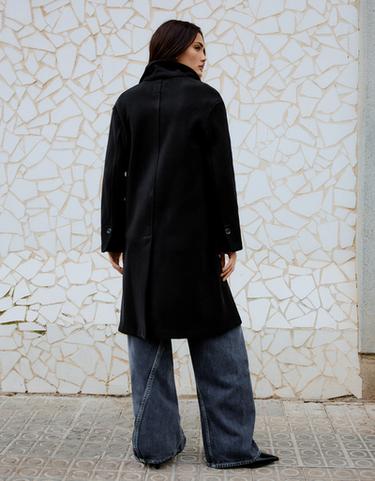 Soft-touch long coat — Black 2