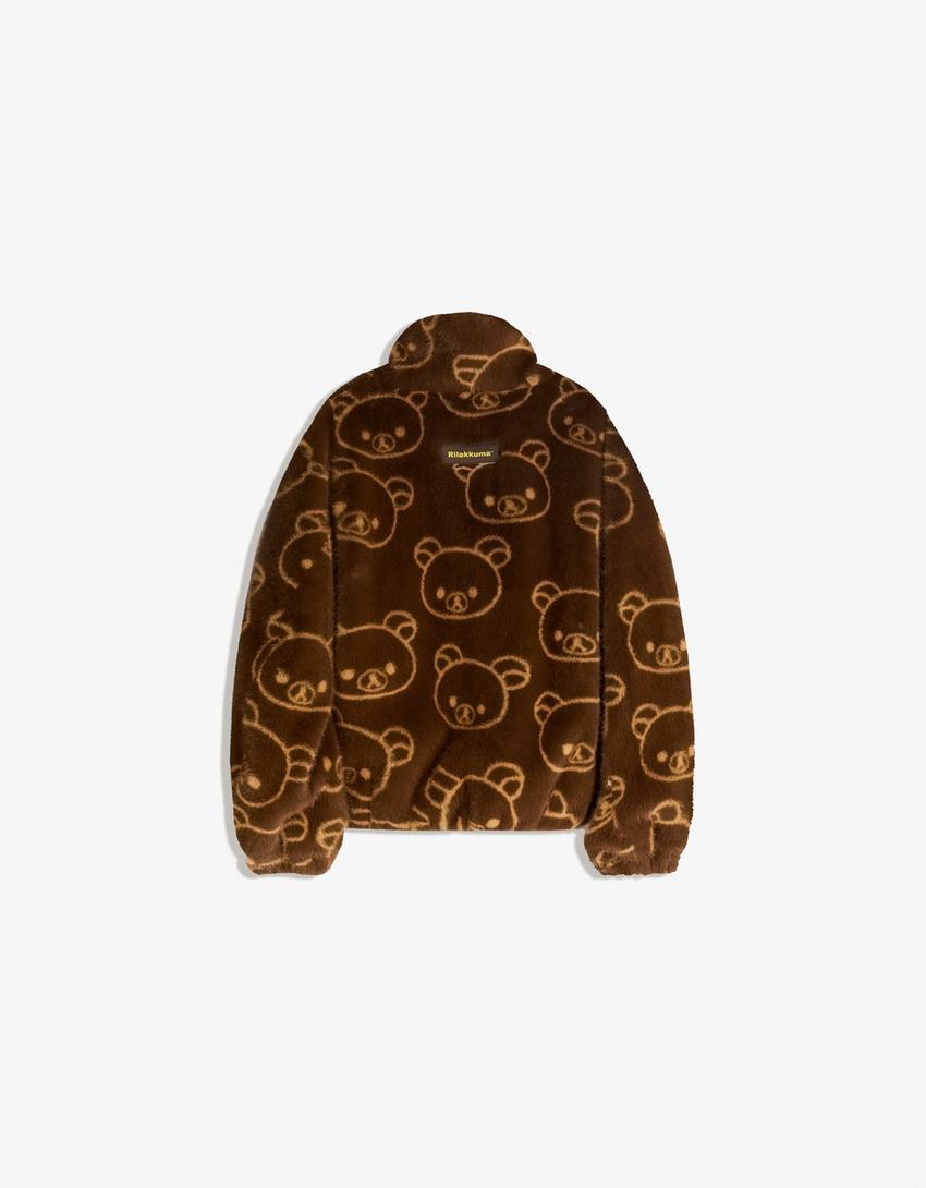 Rilakkuma Jacke aus Kunstfell-Camel