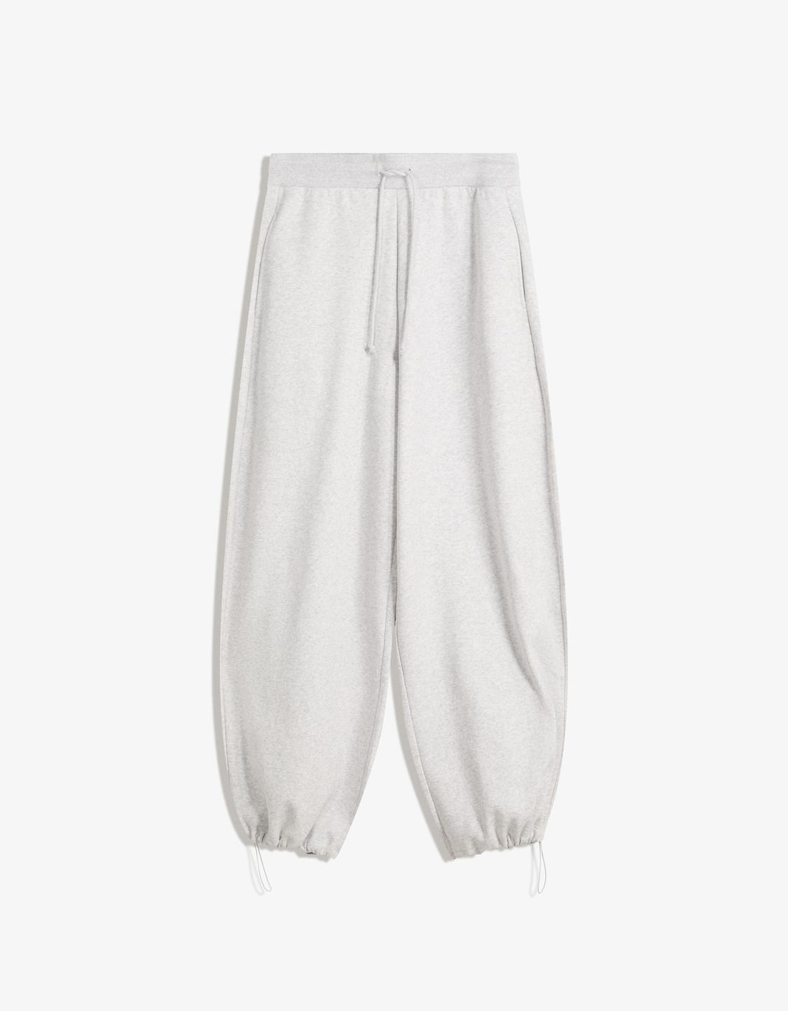Plush barrel trousers