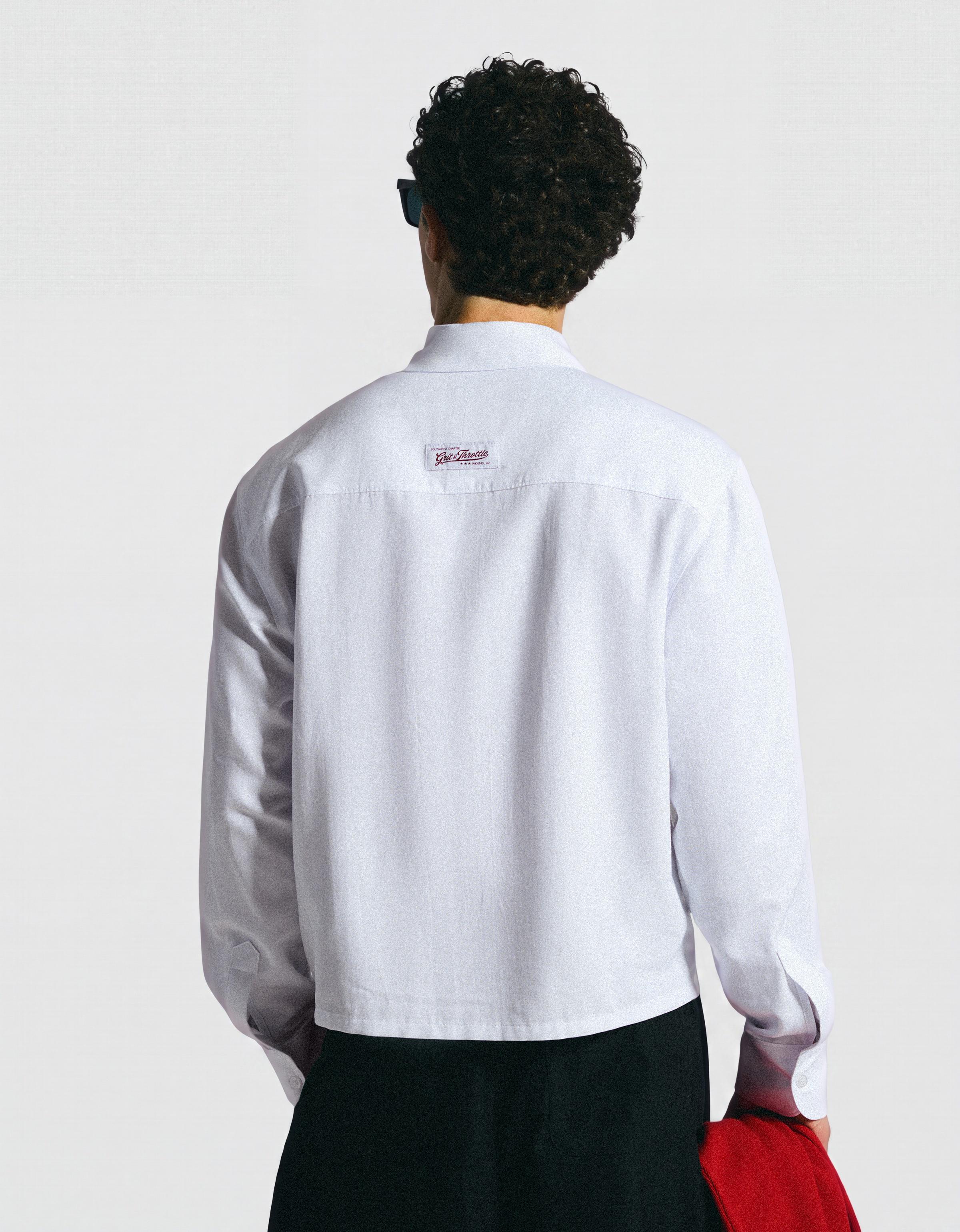 Long sleeve print shirt — White