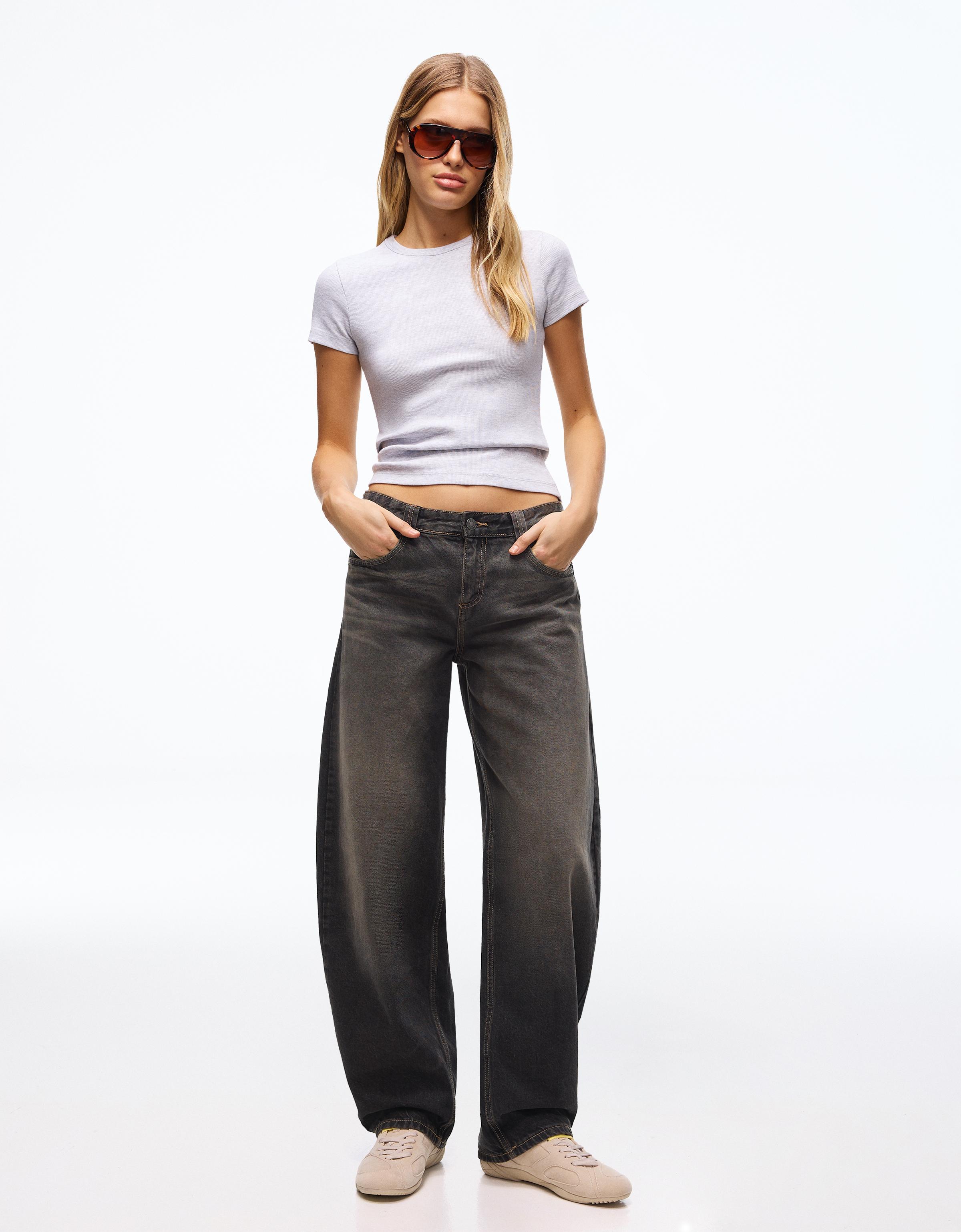 Yüksek bel barrel fit jean - Görsel 15