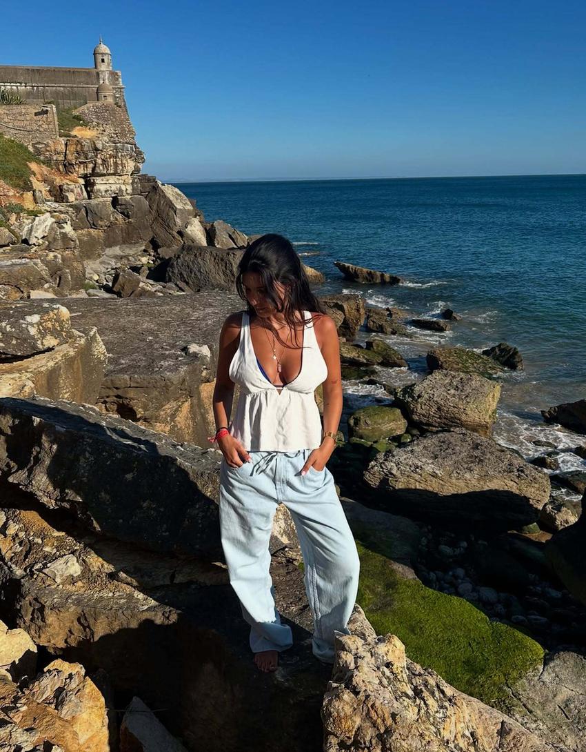 Top halter con lino-Blanco-1