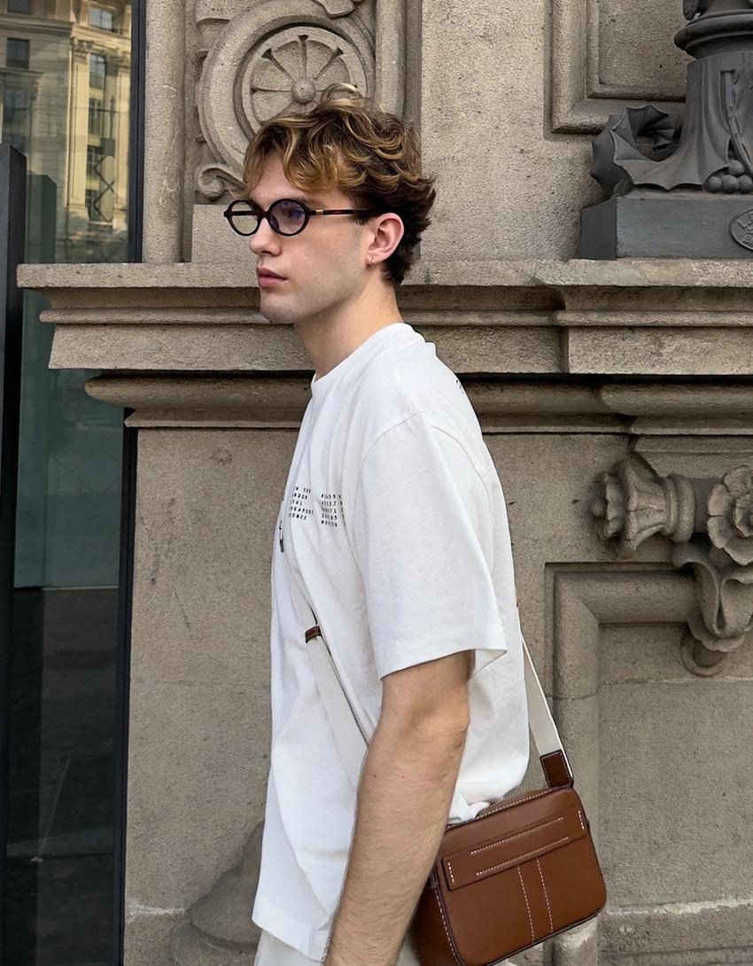 Short sleeve T-shirt with print-Off white