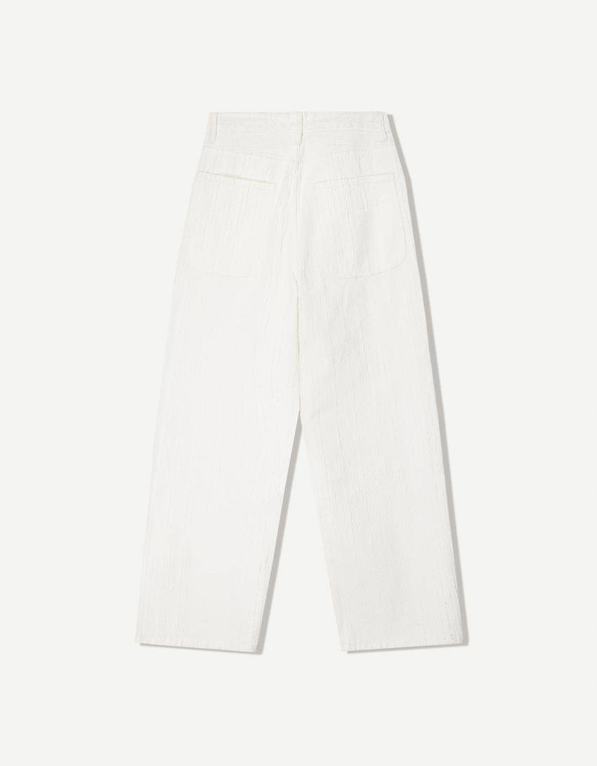 Baggy jacquard jeans