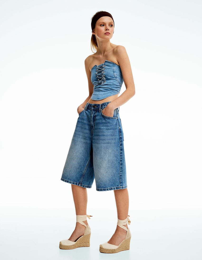 Tied jute wedges-ECRU