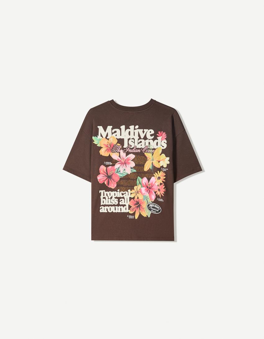 Printed short sleeve oversize T-shirt