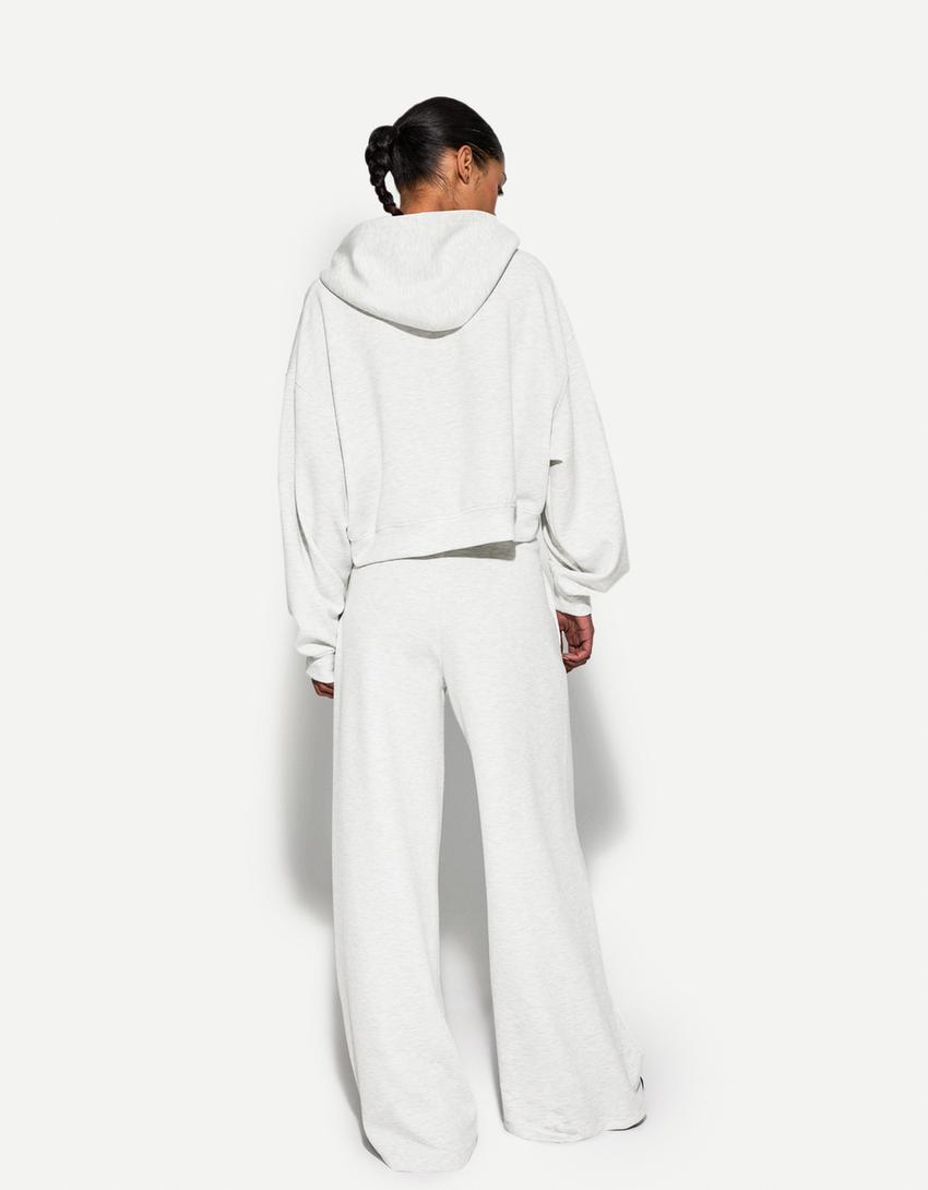 Pantalón wide leg-Gris-2