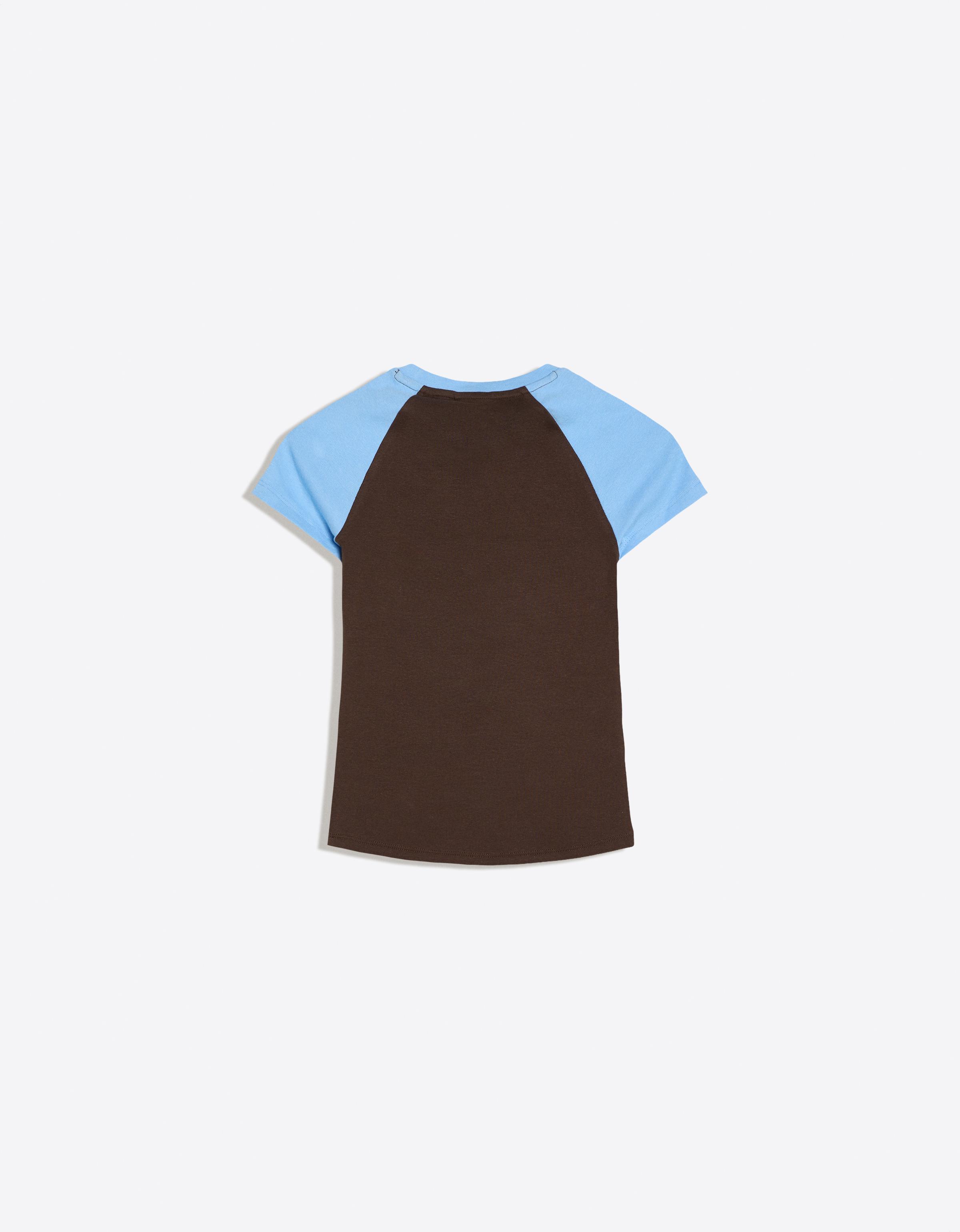 Fitted raglan T-shirt — Brown