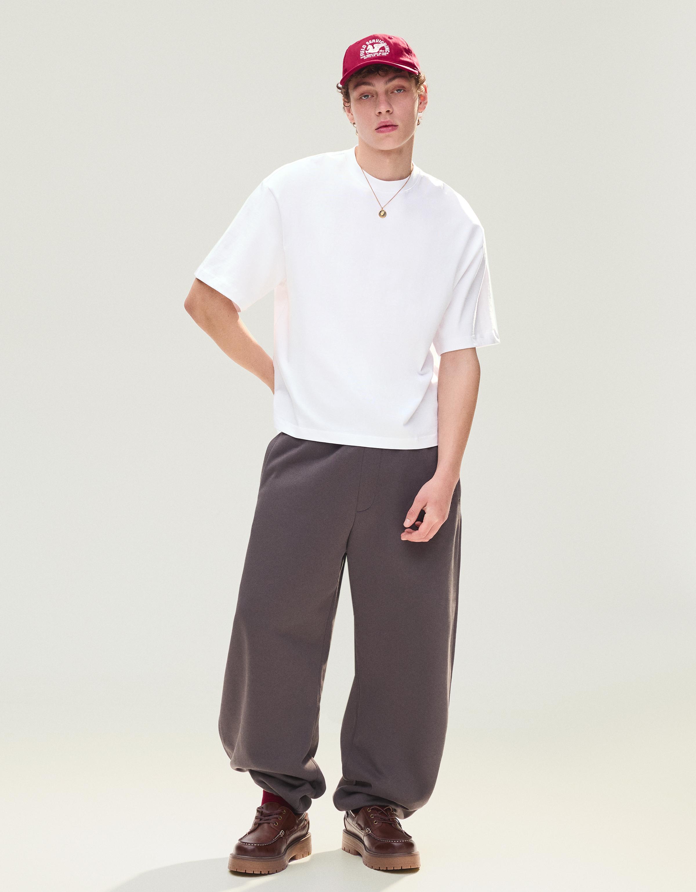 Kısa kollu boxy fit tişört - Görsel 59