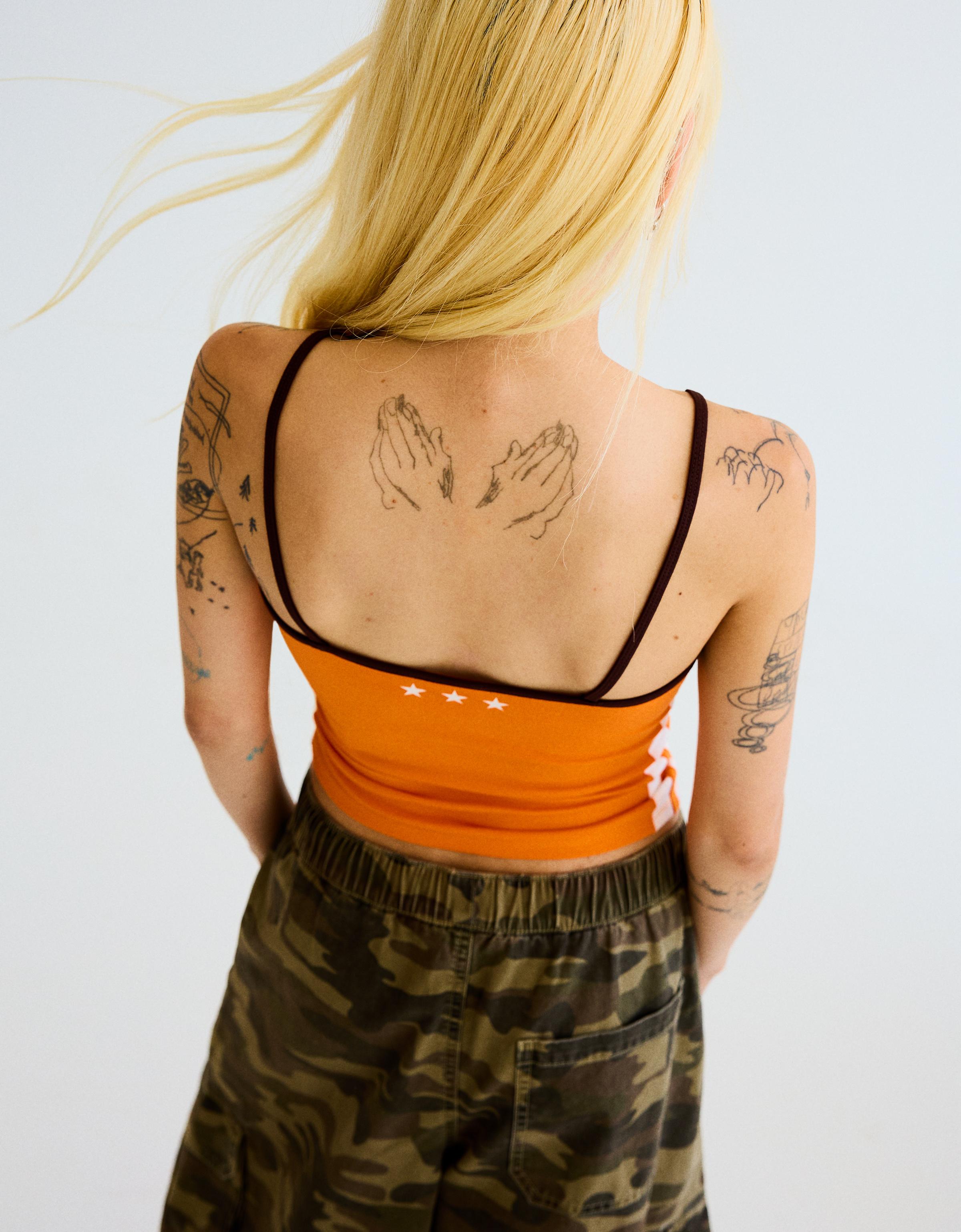 Bershka Desenli askılı top