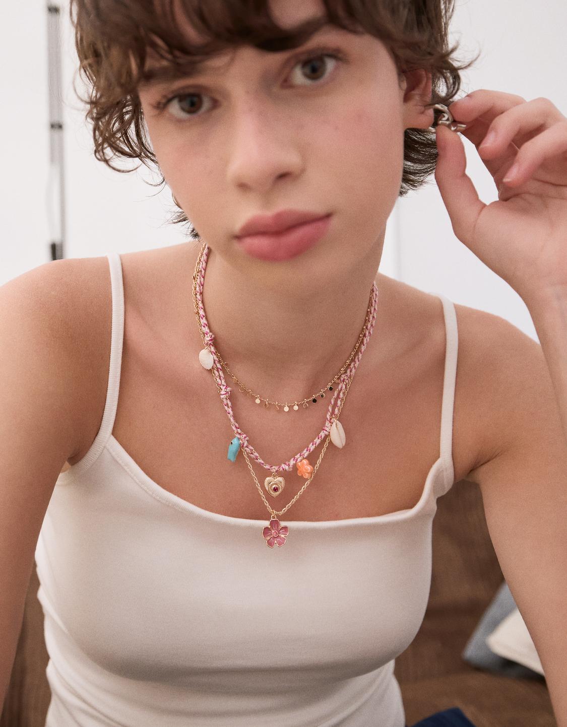 Pack of 3 beaded necklaces