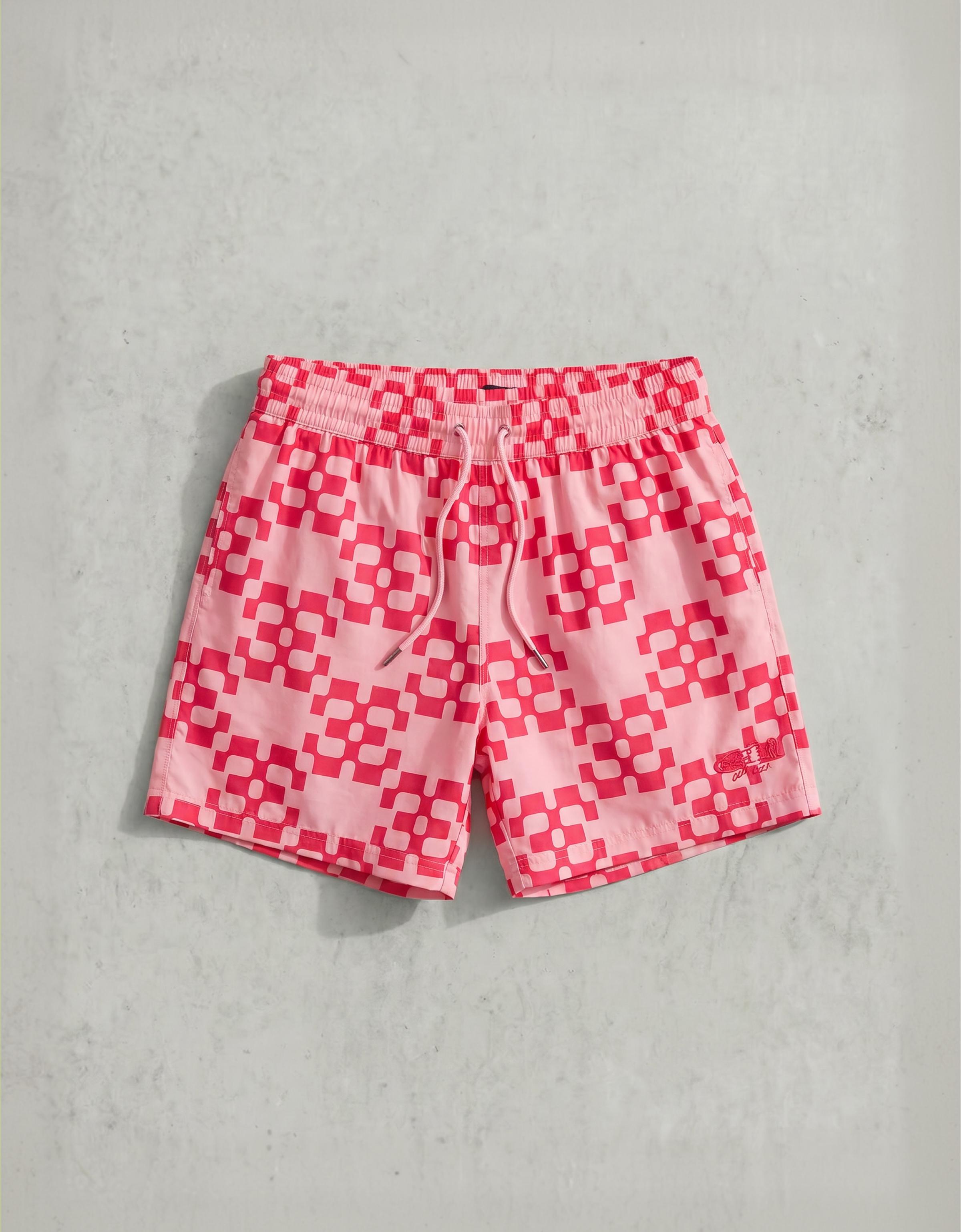 Boxy print swimsuit — Pink